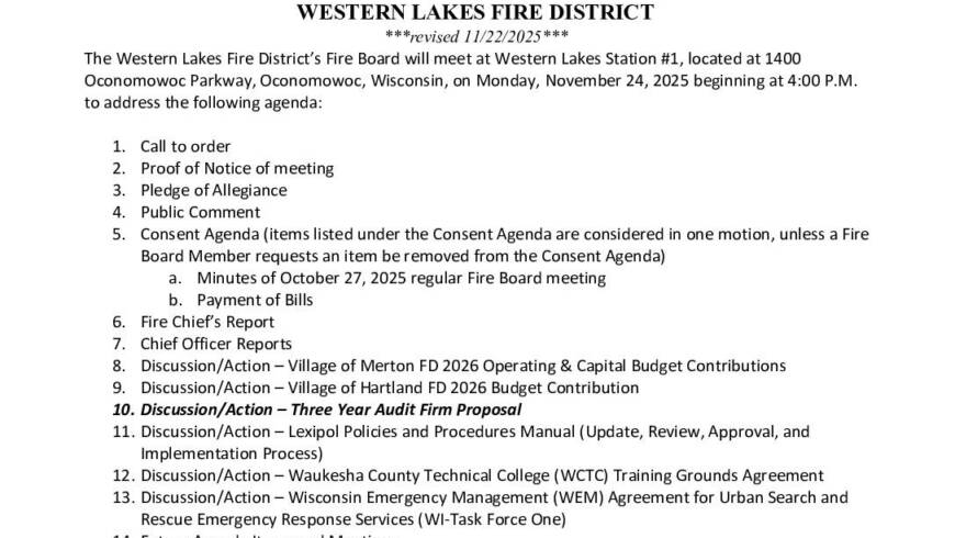 2025 11 24 Fire Board Meeting