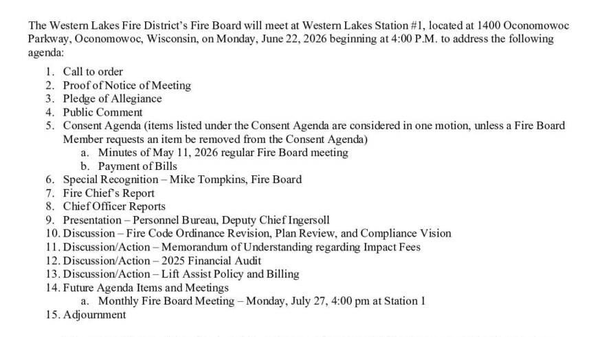 2026 06 22 Fire Board Meeting