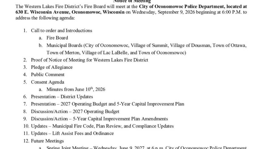 2026 09 09 Joint Municipal Meeting