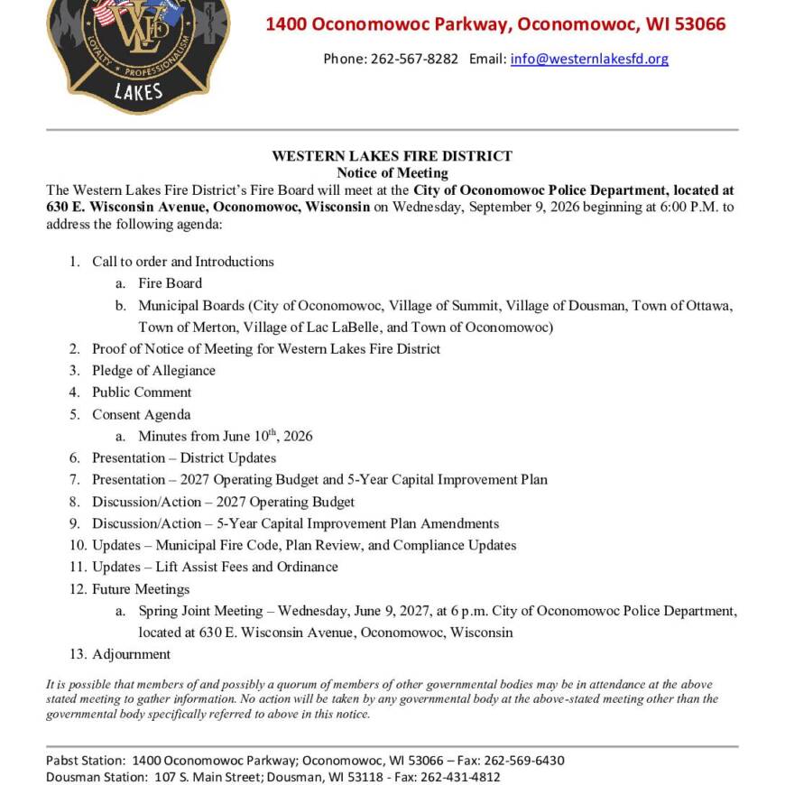 2026 09 09 Joint Municipal Meeting